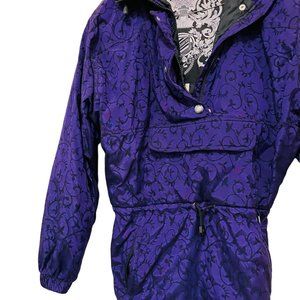 Vintage NILS Womens Sz 8 Cinched Small Purple Lightweight Ski Coat Jacket Pullov
